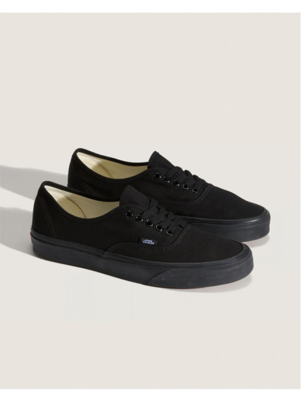 Vans Authentic Sneakers Black Skate Punk Emo Goth Flat Lace Up Low Top Shoes